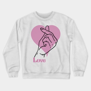 Love hand sign Crewneck Sweatshirt